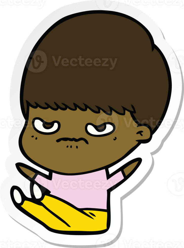 sticker of a cartoon boy png