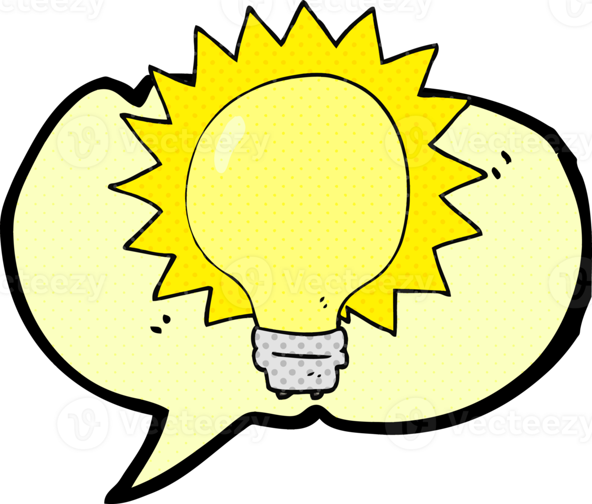 drawn comic book speech bubble cartoon light bulb png