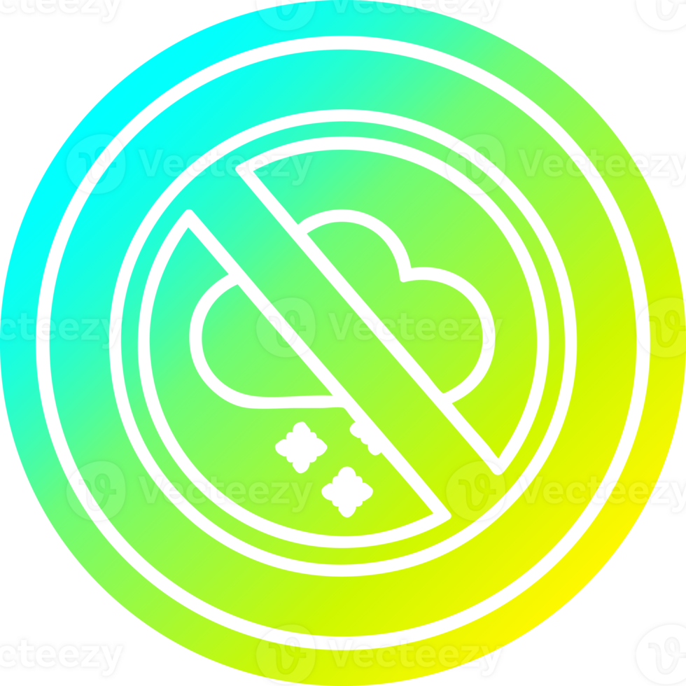 no cold weather circular icon with cool gradient finish png