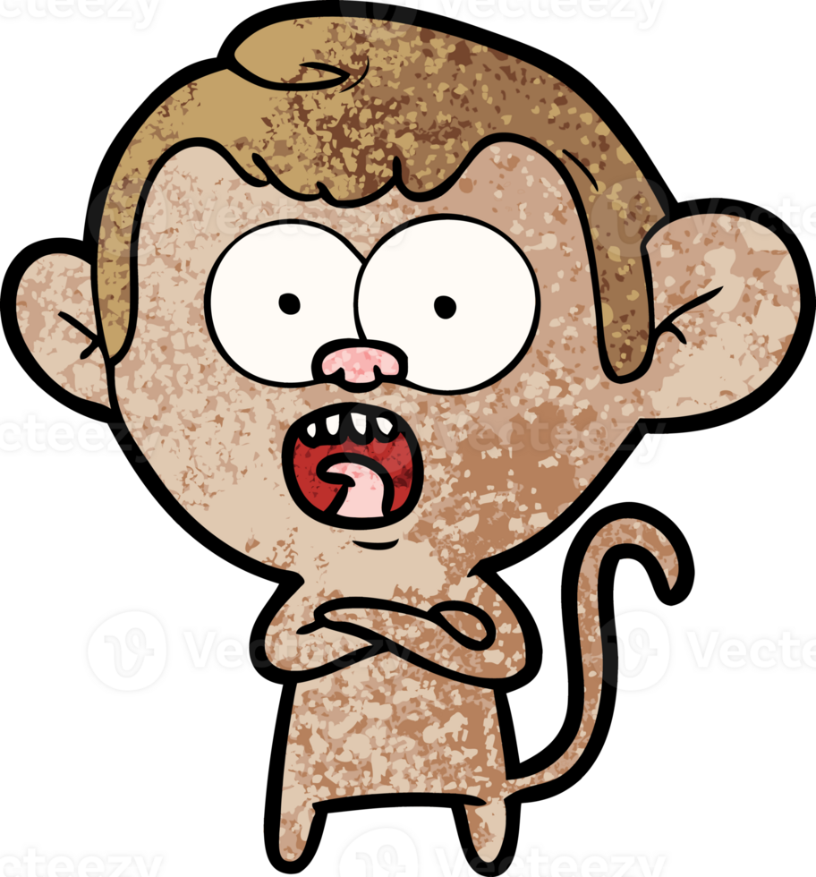 cartoon shocked monkey png