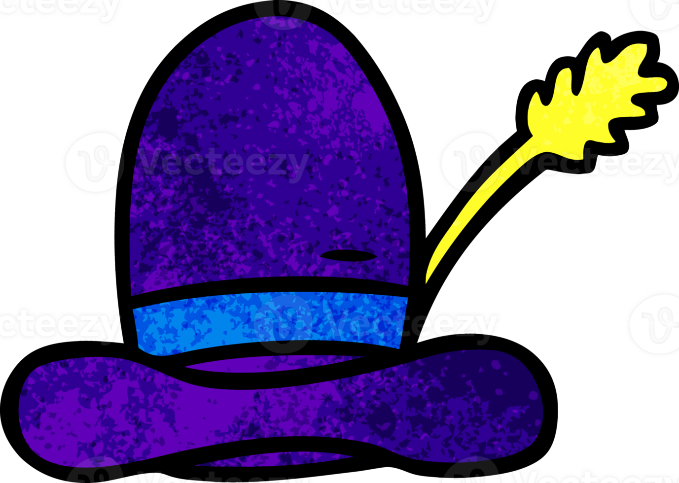 hand drawn textured cartoon doodle of a farmers hat png