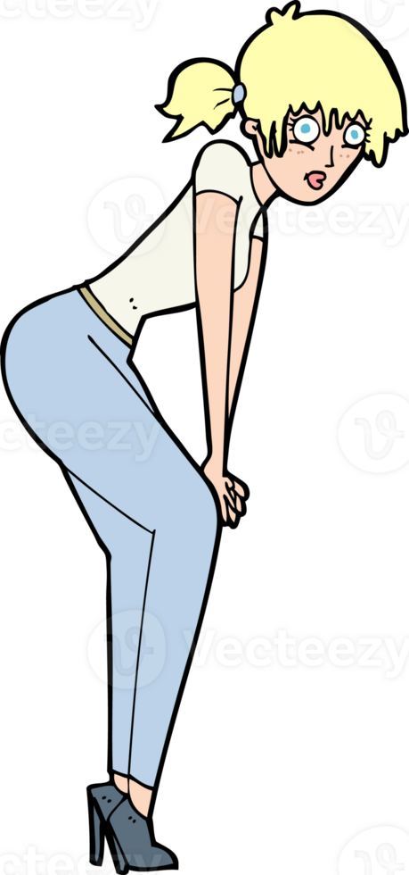 cartoon woman posing png