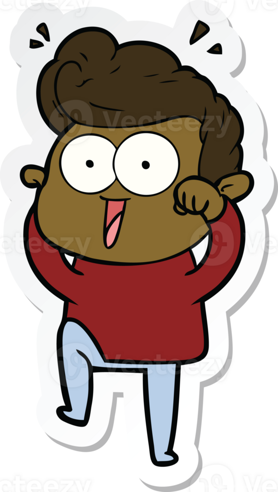 sticker of a cartoon man png
