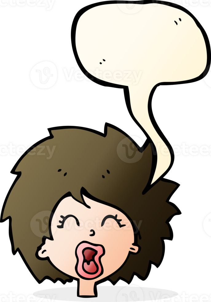 cartoon woman screaming with speech bubble png