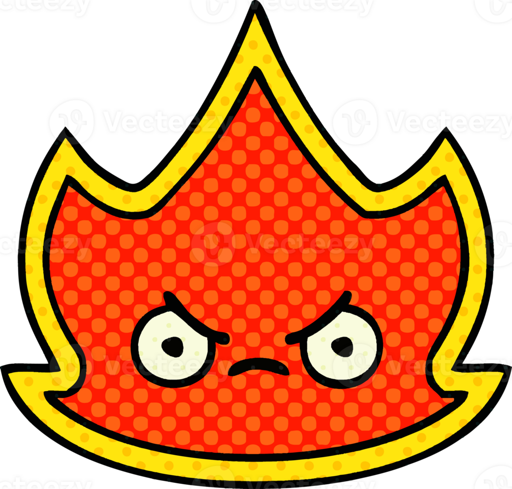 comic book style cartoon of a fire png