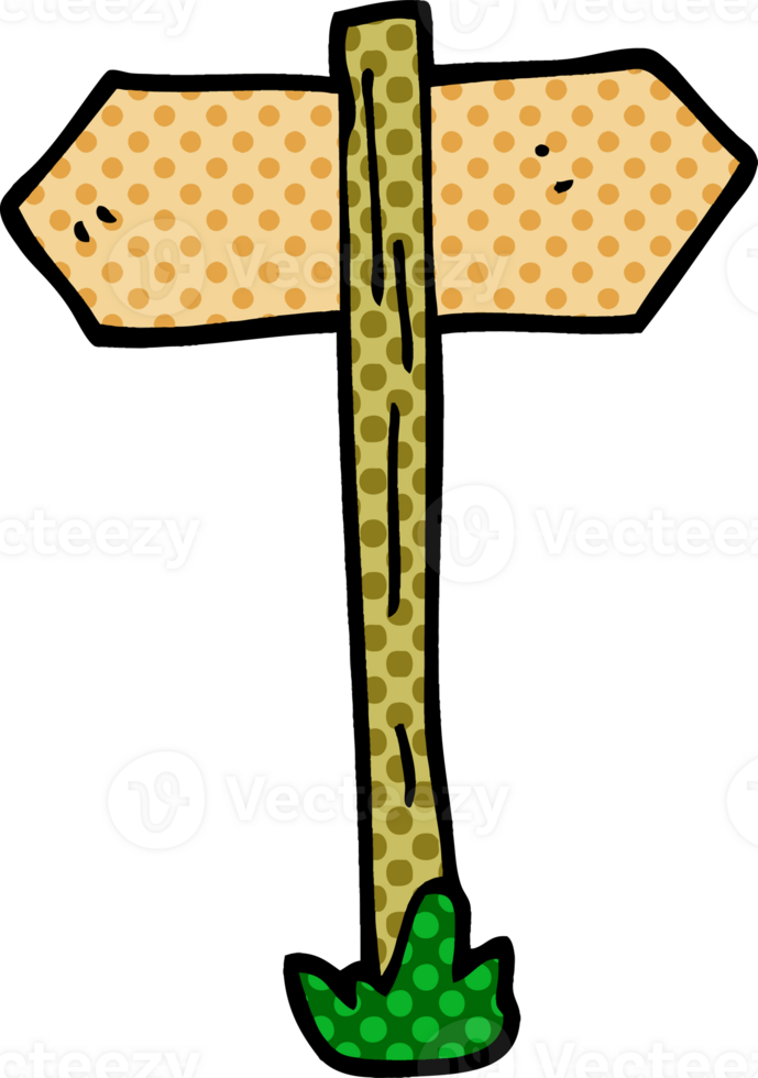 cartoon doodle sign posts png