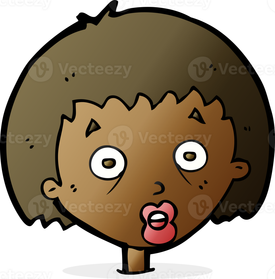 cartoon shocked woman png