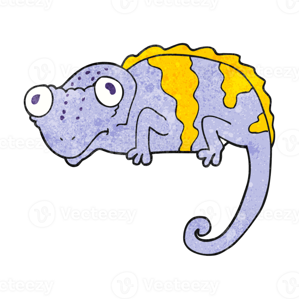 texturé dessin animé caméléon png