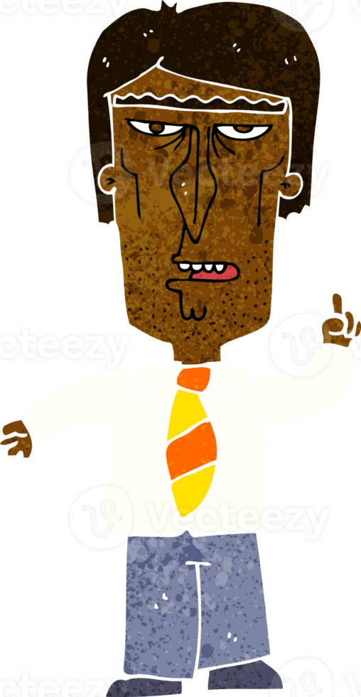 cartoon grumpy boss png