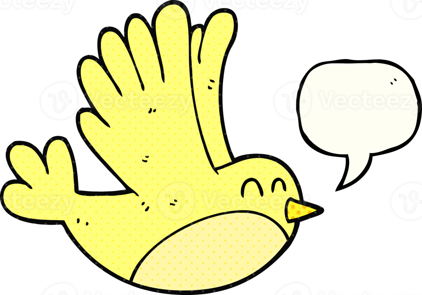 drawn comic book speech bubble cartoon bird png