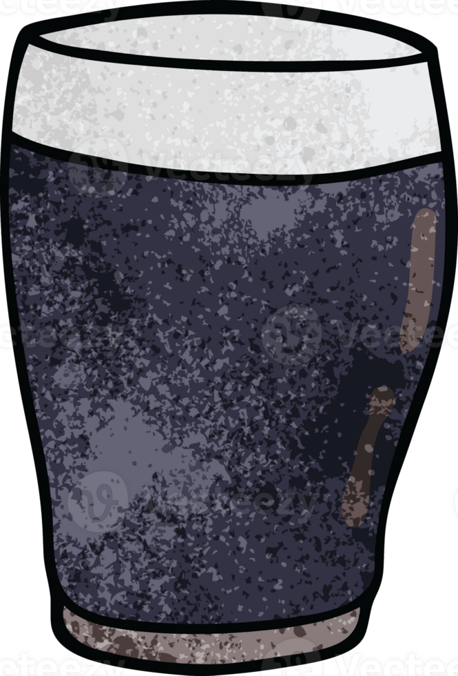 cartoon doodle pint of stout png