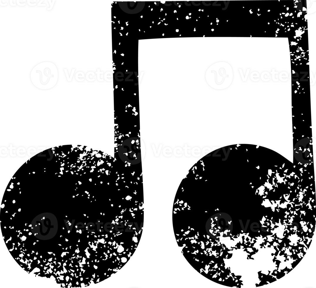 verontrust symbool van een musical Notitie png