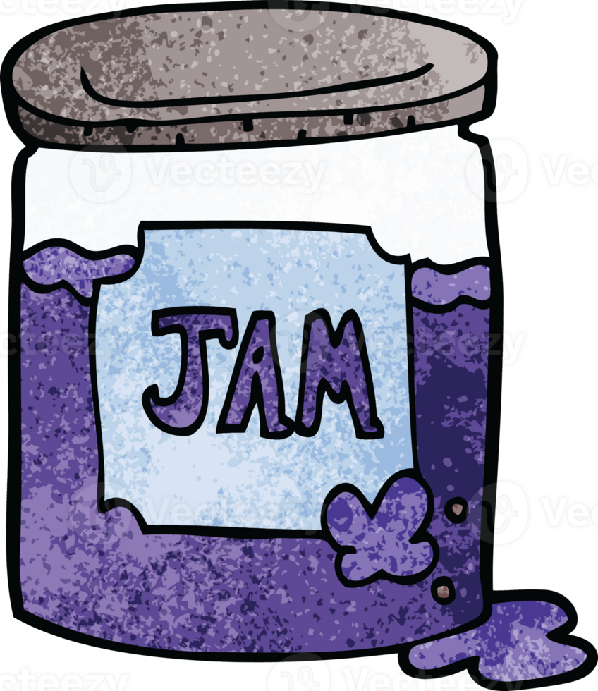 cartoon doodle jam pot png