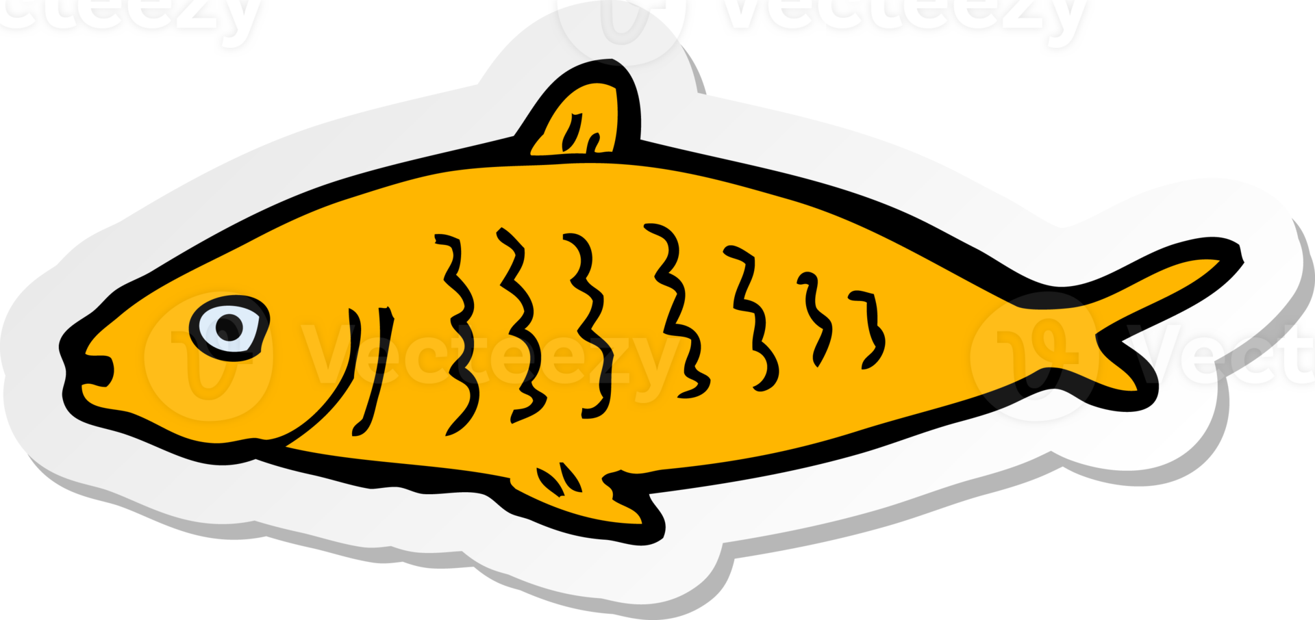 sticker of a cartoon fish png