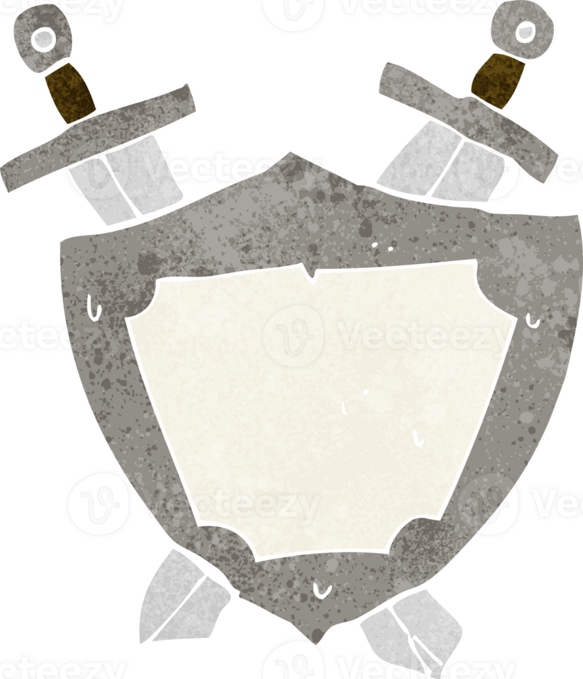 cartoon shield and swords png