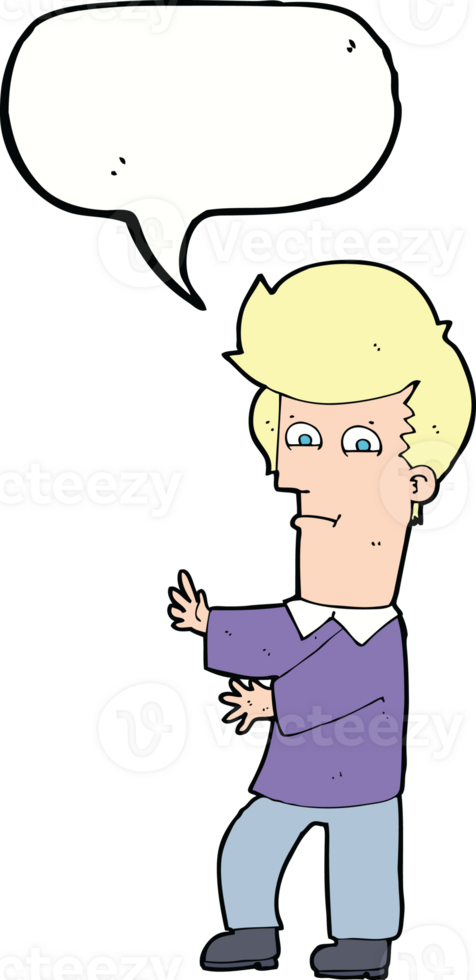 cartoon man gesturing wildly with speech bubble png