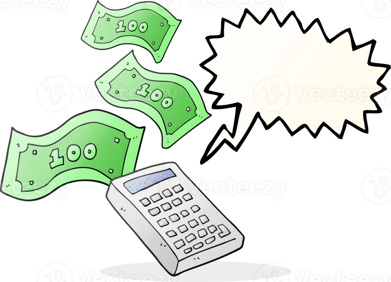 drawn speech bubble cartoon calculator counting money png