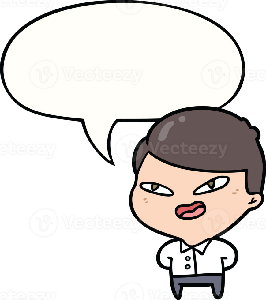 cartoon happy businessman with speech bubble png