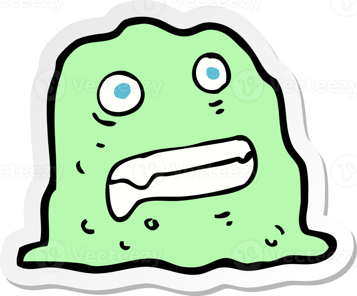 sticker of a cartoon slime creature png