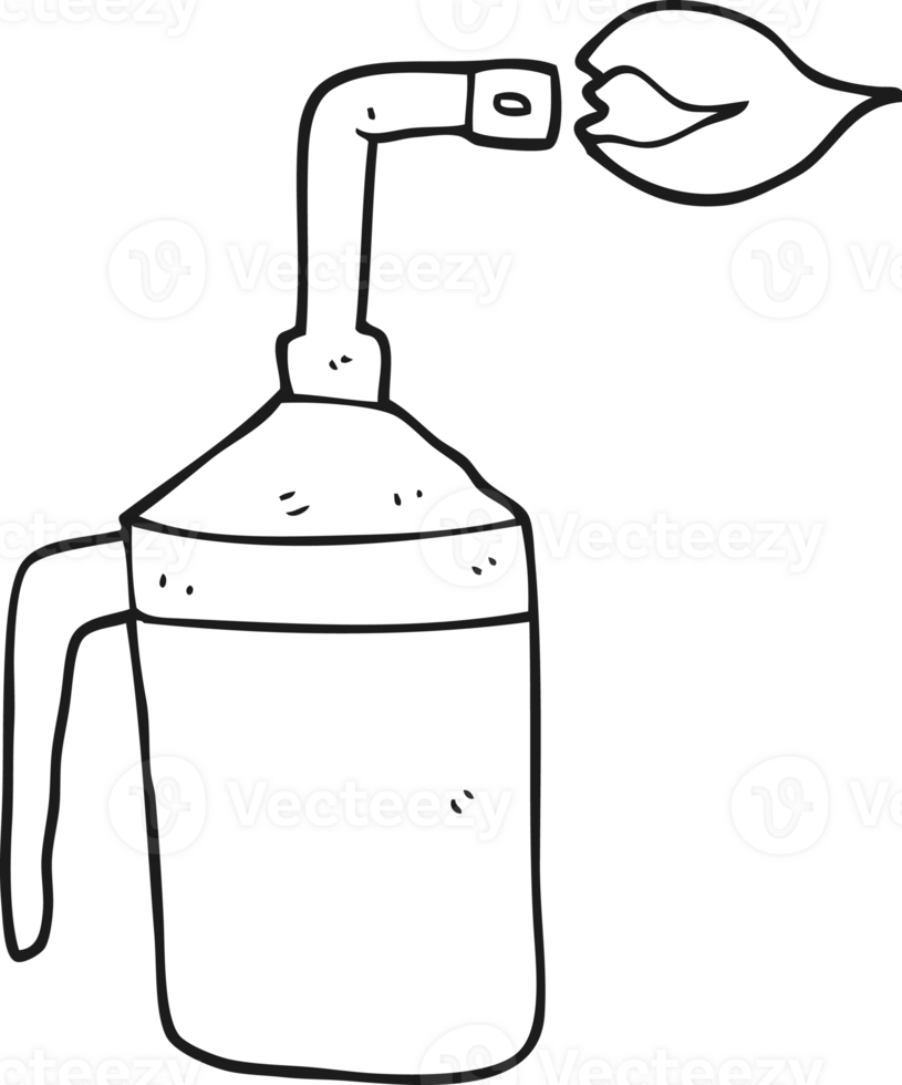 drawn black and white cartoon blow torch png