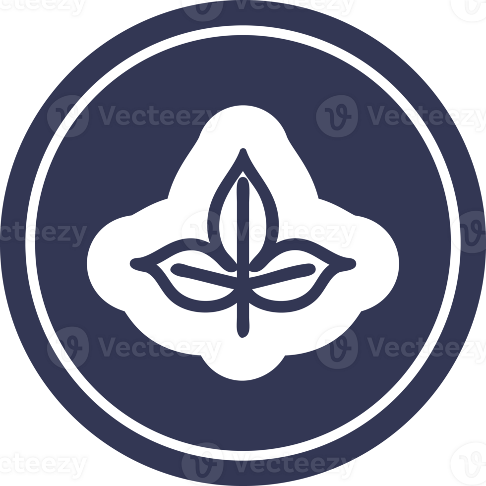 natural leaf circular icon symbol png