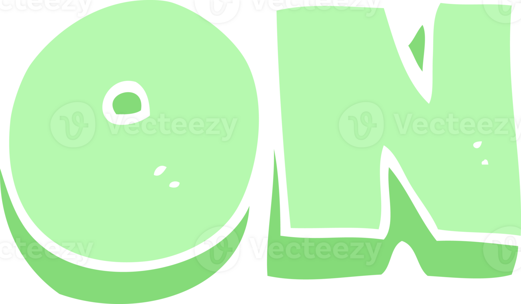 flat color illustration of on symbol png