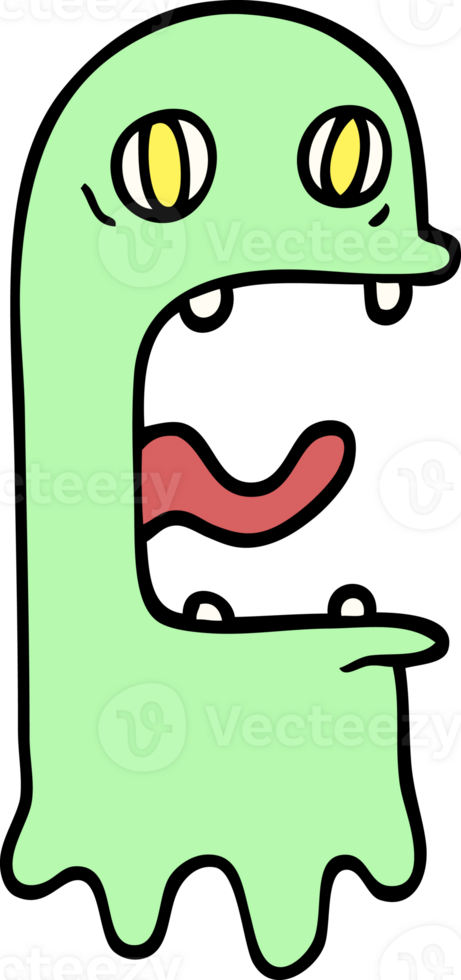 hand drawn doodle style cartoon spooky ghost png