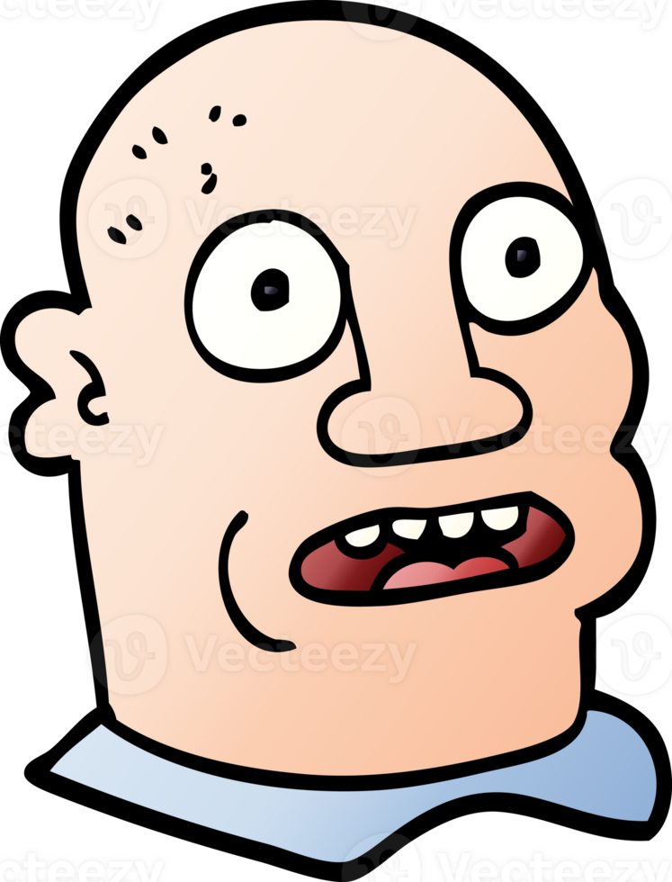 cartoon doodle of a mans head png