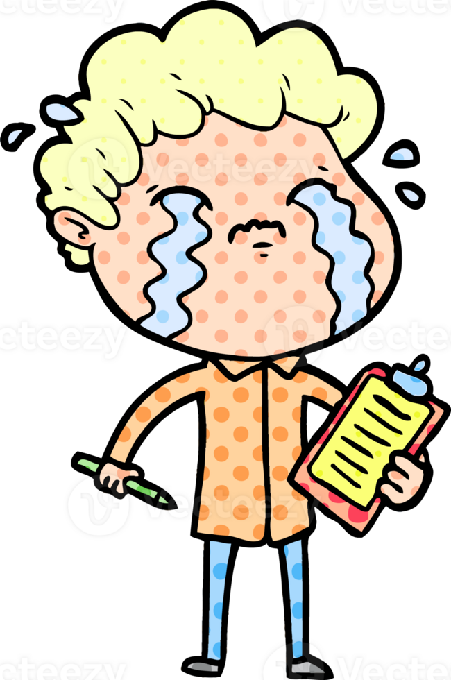 cartoon man crying png