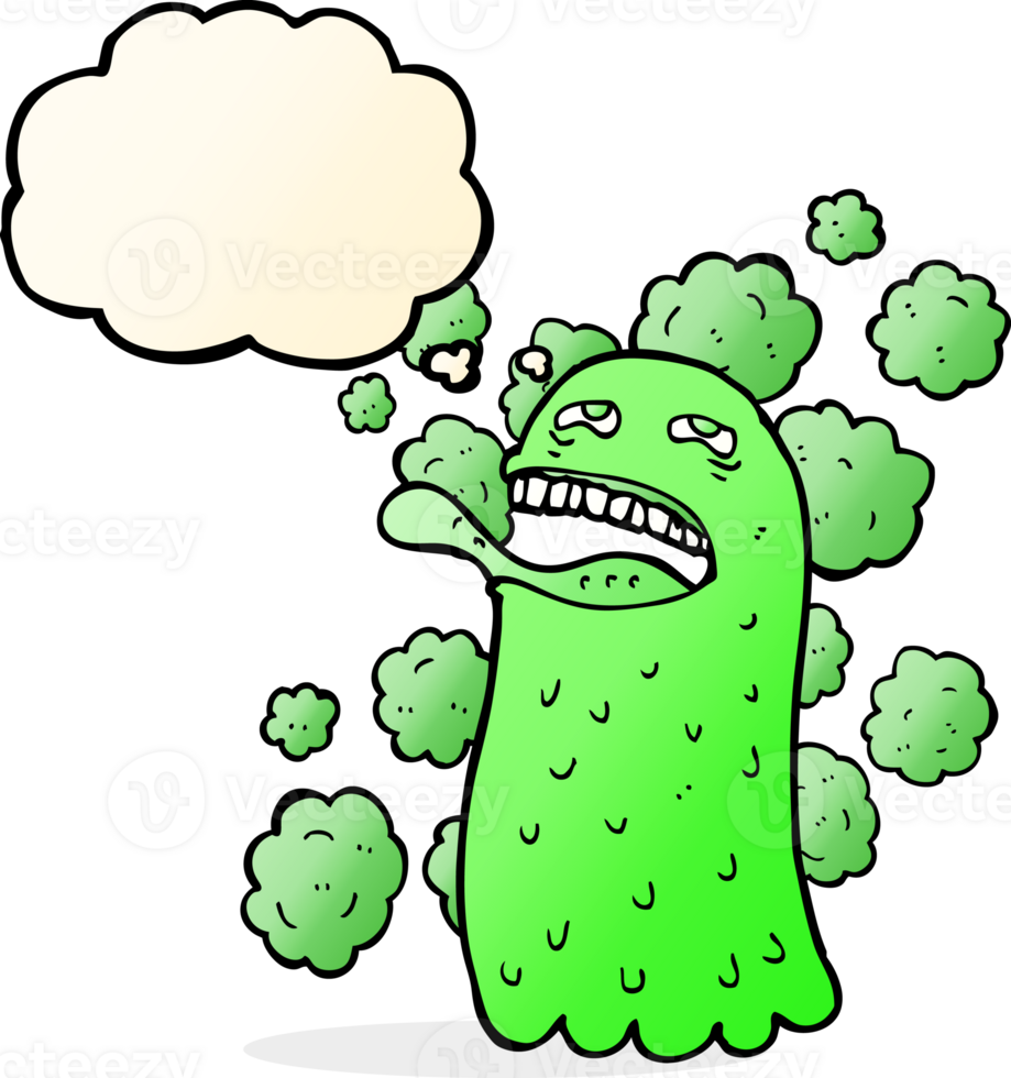 cartoon funny ghost with thought bubble png