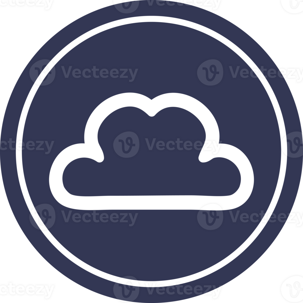 simple cloud circular icon symbol png