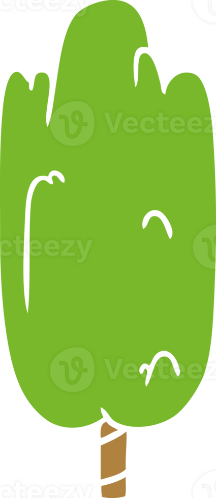 hand drawn cartoon doodle single green tree png