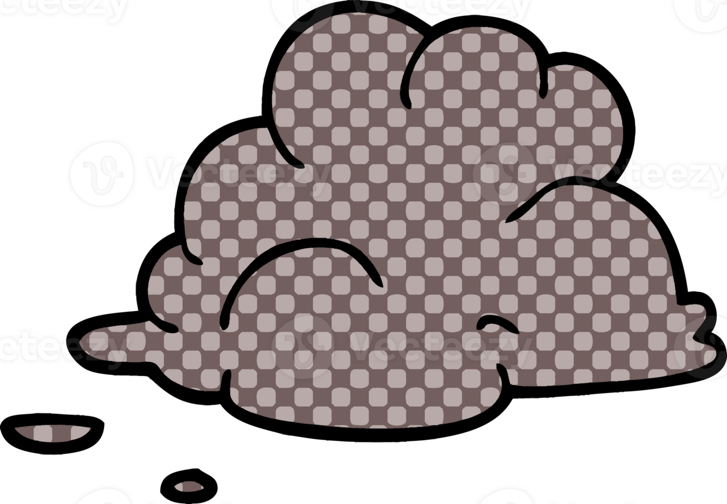 cartoon doodle storm cloud png