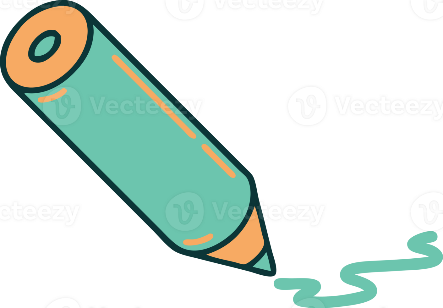 iconic tattoo style image of a coloring pencil png