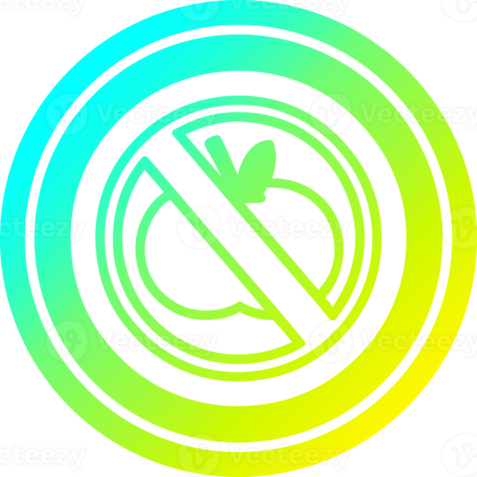 no healthy food circular icon with cool gradient finish png