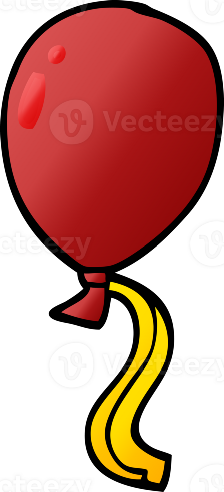 cartoon doodle red balloon png