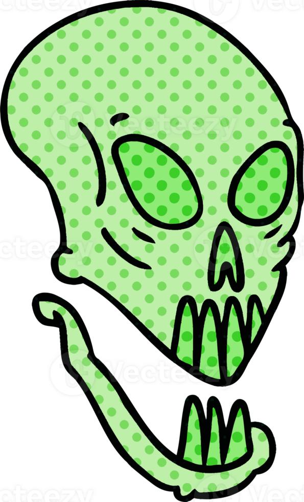 hand drawn cartoon doodle of a skull head png