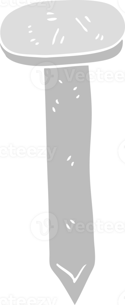flat color illustration of nail png