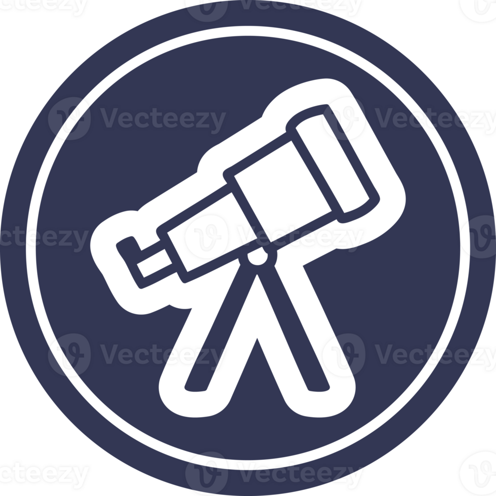 astronomy telescope circular icon symbol png