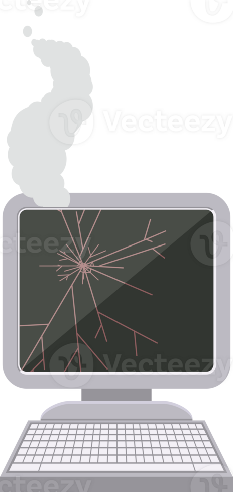 broken computer graphic png illustration icon