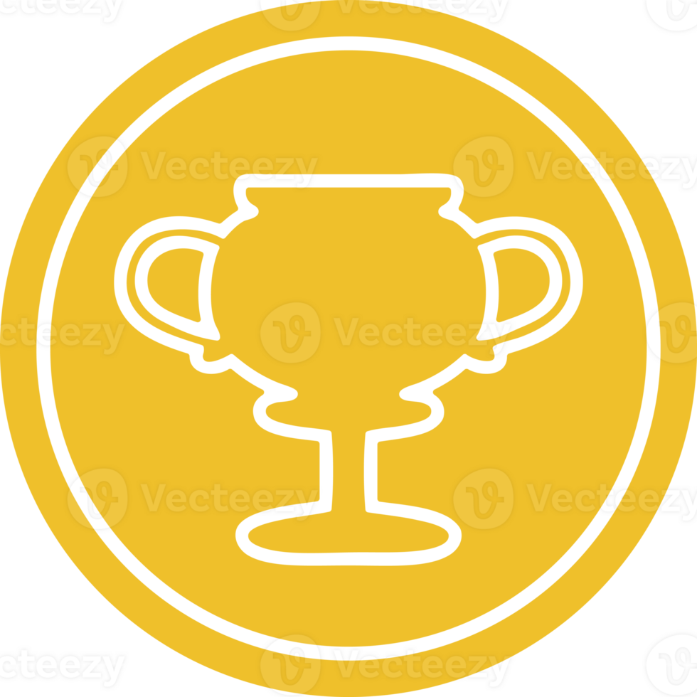 trophy cup circular icon symbol png