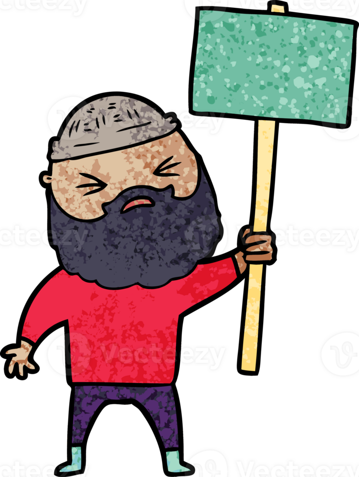 cartoon man with beard png