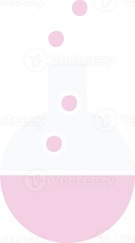 flat color retro cartoon of a science experiment png