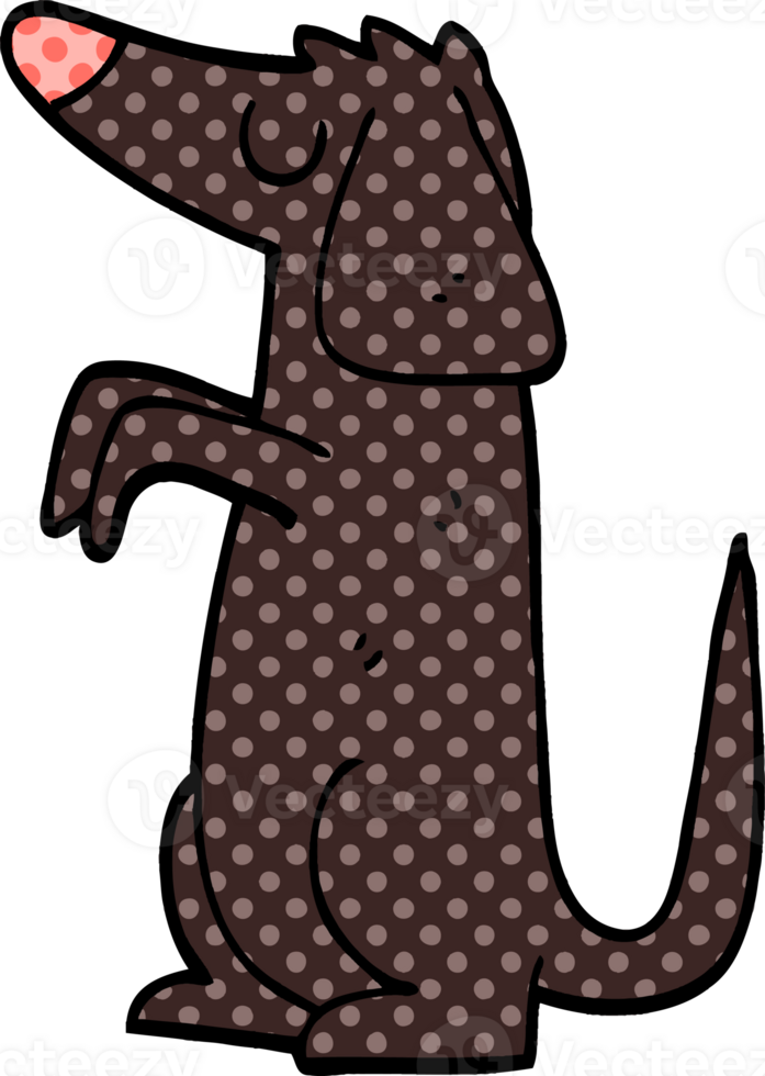 cartoon doodle well behaved dog png