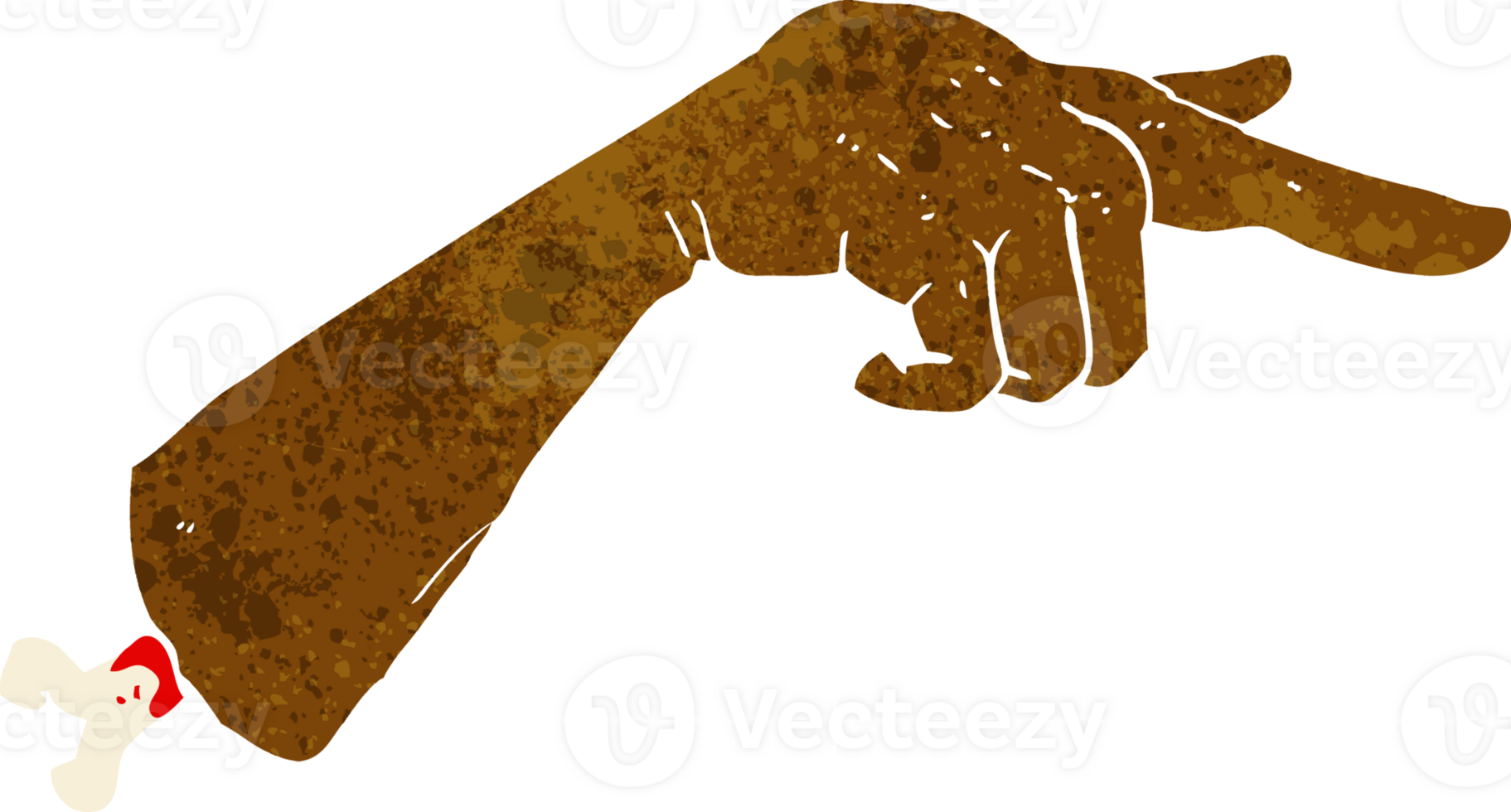 cartoon severed pointing hand png