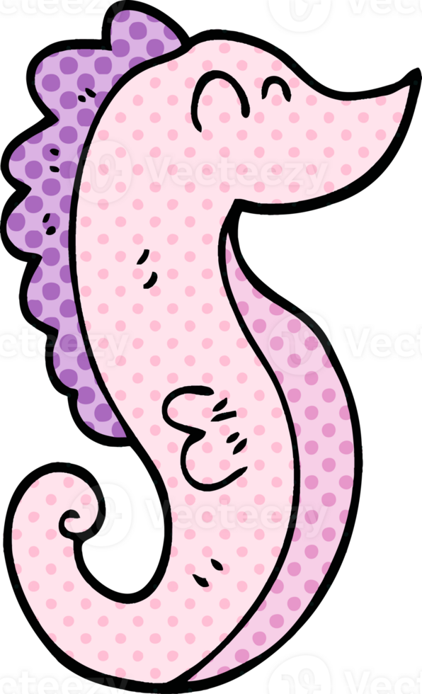 cartoon doodle sea horse png