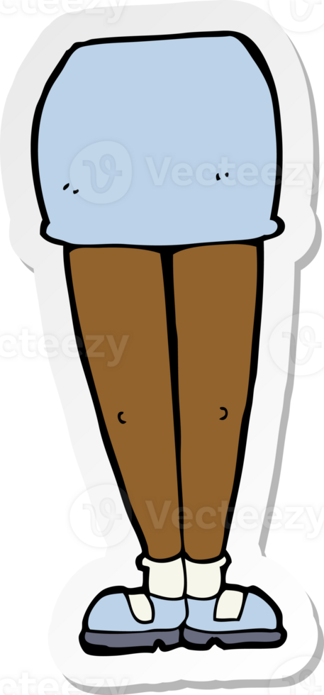 sticker of a cartoon female legs png