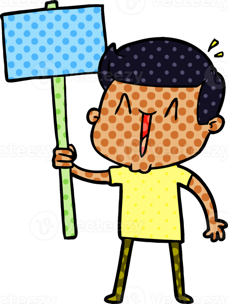 cartoon excited man png