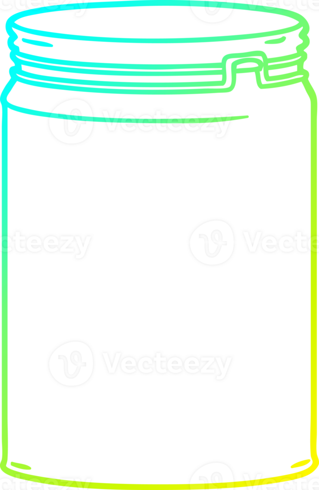 verkoudheid helling lijn tekening van een tekenfilm leeg glas pot png