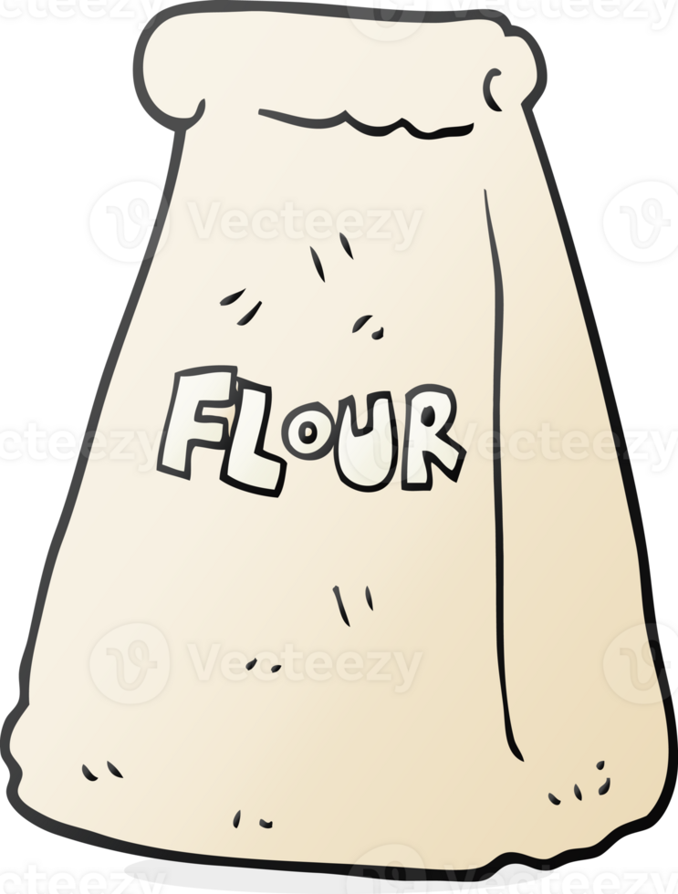 drawn cartoon bag of flour png